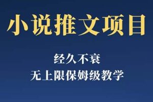 经久不衰的小说推文项目，单号月5-8k，保姆级教程，纯小白都能操作