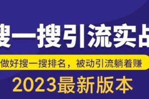 外面收费980的最新公众号搜一搜引流实训课，日引200+