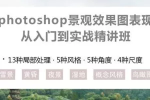 PS景观效果图表现入门到实战
