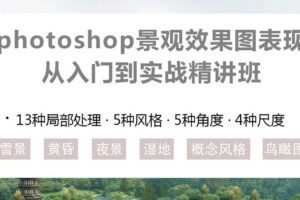 PS景观效果图表现入门到实战