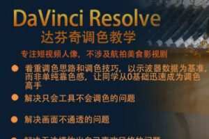 【缺课】摄影师ryan达芬奇短视频人像调色【画质高清只有部分素材】