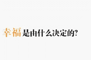 陈果《幸福的决定要素》