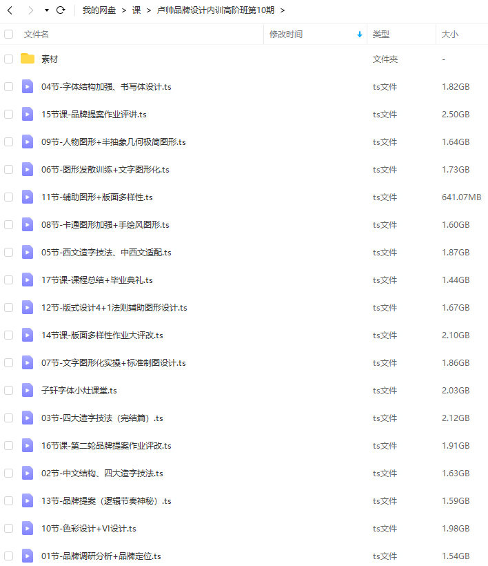 卢帅2022第十期品牌设计高阶内训班【画质不错有素材】