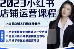 陶金金·2023小红书店铺运营课，小红书店铺入门实战教学