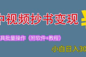 2023中视频抄书变现（附工具+教程），一天300+，特别适合新手操作的副业（揭秘）