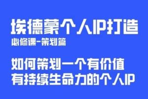 埃德蒙普通人都能起飞的个人IP策划课，如何策划一个优质个人IP