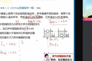 作业帮-王玉峰 初三物理2021年春季尖端班