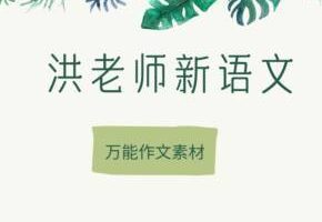 洪老师 语文专项练习试题和作文素材