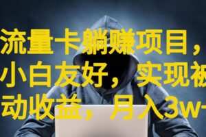 流量卡躺赚项目，小白友好，开设后台，实现被动收益，只要出卡，就能一直赚钱，利润高昂【揭秘】