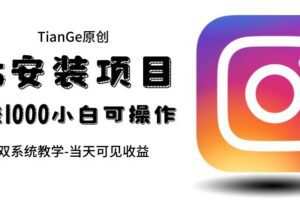 帮别人安装ins，一单赚10元-30元不等，可以日入千元（当天见收益）【揭秘】