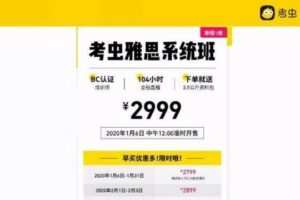 2020考虫雅思系统班寒假班 视频+资料讲义