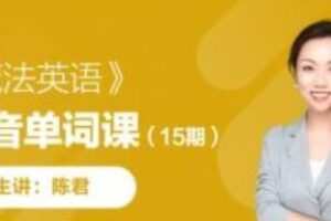 陈君·魔法英语培优班15期,价值4798元