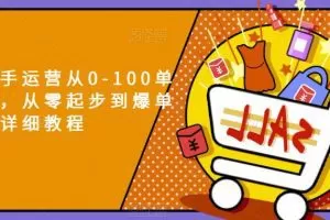 拼多多新手运营从0-100单策划课程，从零起步到爆单详细教程