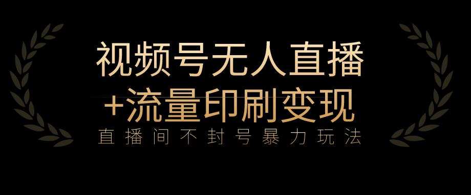 全网首发视频号不封号无人直播暴利玩法+流量印刷机变现,日入1000+【揭秘】