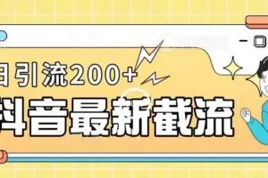 抖音截流最新玩法，只需要改下头像姓名签名即可，日引流200+【揭秘】