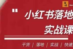 南悟·小红书医疗流量落地实战课，干货/落地/实战/快速上手