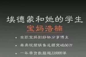 宝妈浩楠个人ip账号分享，90分钟分享做ip带货账号的经历