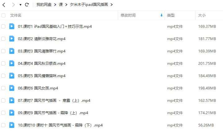 夕米木子ipad国风插画专栏2021年【画质一般只有视频】