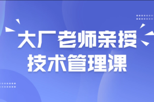 马士兵 大厂老师亲授技术管理课