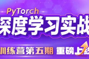 九天&菜菜 数据技术课堂-PyTorch深度学习实战训练营（5期）