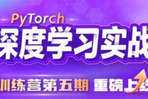 九天&菜菜 数据技术课堂-PyTorch深度学习实战训练营（5期）