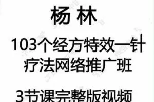 杨林103个经方特效一针疗法