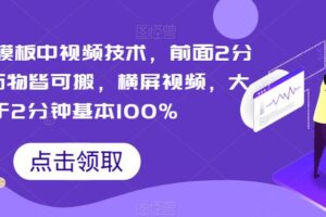 PR搬运模板中视频技术，前面2分钟以上万物皆可搬，横屏视频，大于2分钟基本100%