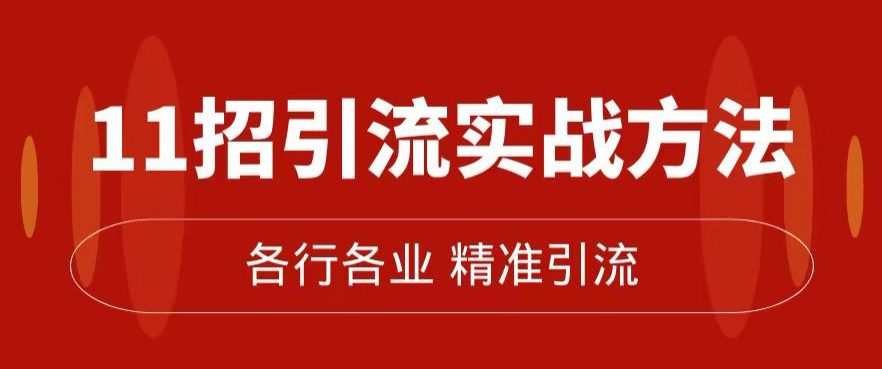 精准引流术:11招引流实战方法,让你私域流量加到爆(11节课完整)