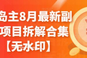 黄岛主8月最新副业项目拆解合集【无水印】