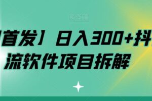 【全网首发】日入300+抖音引流软件项目拆解【揭秘】