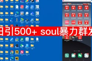 【项目船首发】日引500soul暴力群发项目拆解【揭秘】