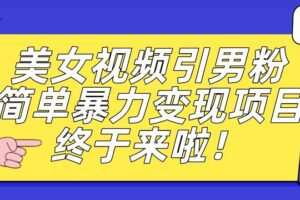 价值3980的男粉暴力引流变现项目，一部手机简单操作，新手小白轻松上手，每日收益500+【揭秘】