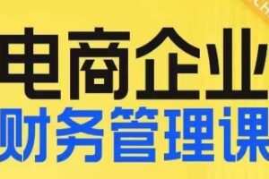 电商企业财务管理线上课，为电商企业规划财税
