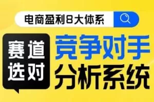 电商盈利8大体系·赛道选对，​竞争对手分析系统线上课