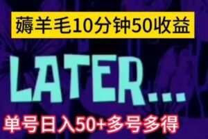 美团薅羊毛玩法，单号日入50+多号多得【仅揭秘】