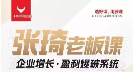 【组合课】张琦张琦老板企业增长·盈利爆破系统(直播专享)