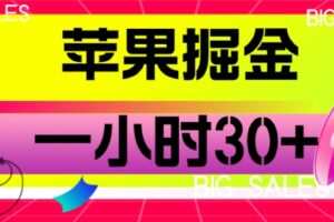 苹果掘金项目，一小时30+【揭秘】