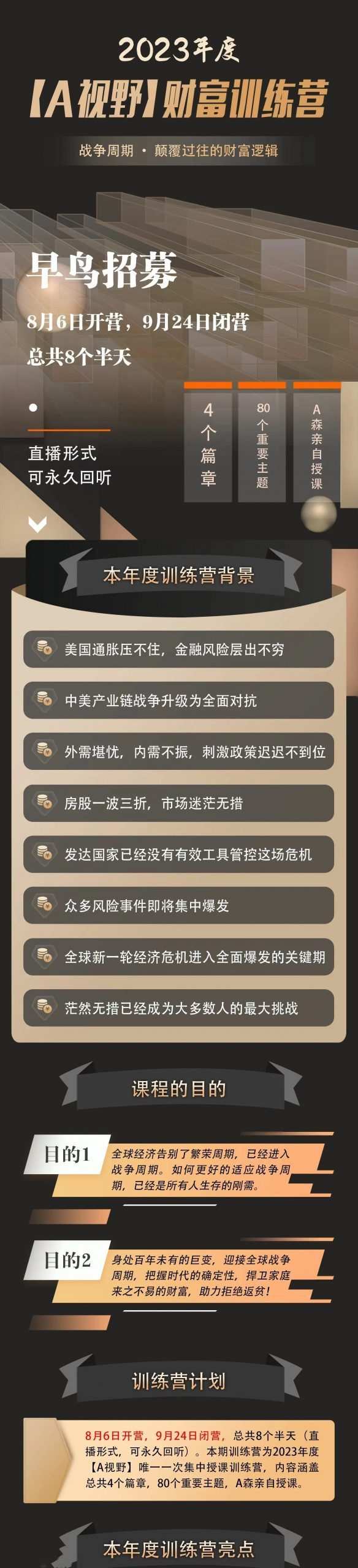 2023年度A森【A视野】财富训练营《战争周期 • 颠覆过往的财富逻…