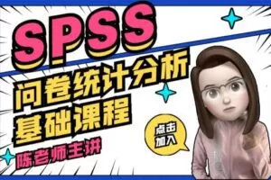 SPSS问卷数据统计分析基础课程
