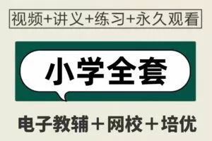 最新版小学网课（各地机构）+电子教辅网盘合集VIP，持续更新中