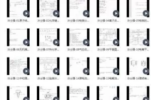 冷士强2022高考化学一轮复习暑秋联报班，突破难点轻松备考！