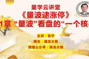 量学云讲堂 张宁基训第28期视频课程正课收评系统课+指标 &#…