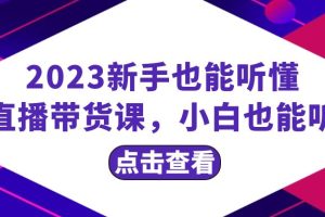 2023新手也能听懂的直播带货课，小白也能听懂，20节完整