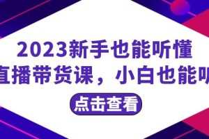 2023新手也能听懂的直播带货课，小白也能听懂，20节完整
