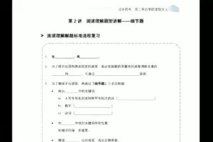 付炫屿2023高二英语寒假班，助你全面提高英语成绩
