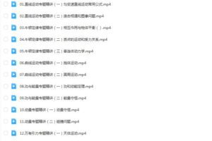 蔡钧安物理2024高三高考物理一轮暑假班网课