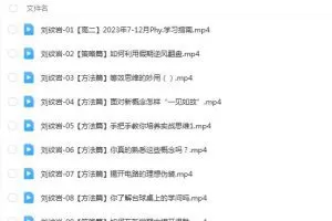 刘纹岩物理2024高二物理（上学期）暑假班网课