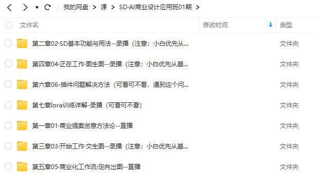 SD·AI商业设计应用班01期2023年AIGC课程