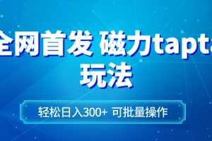 全网首发磁力toptop玩法 轻松日入300+