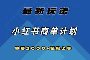 全网首发，小红书商单计划最新玩法，单号2000+可扩大可复制【揭秘】